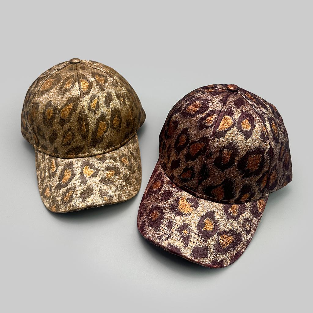 Retro Personalized Leopard Print Baseball Cap Men'S And Women'S Hard Top Sunshade Print Street Cross-Border Cap