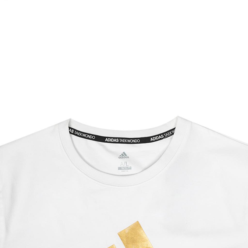 Adidas Letter Logo Printed American Retro Fashion Breathable Sports Running Crew Neck Short Sleeve T-Shirt Men Tops White Platinum ADICTT-WG