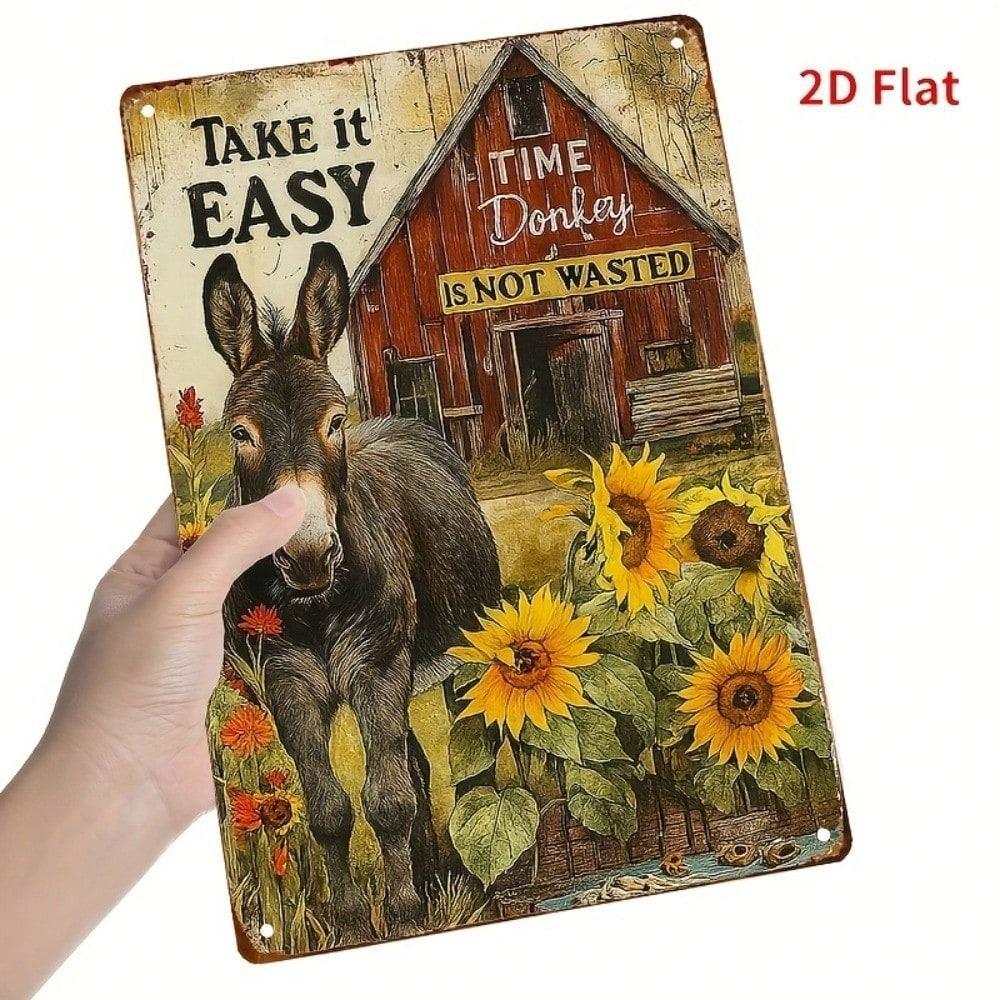 Metal Tin Sign Wall Art Decor 20x30cm Vintage Home Painting