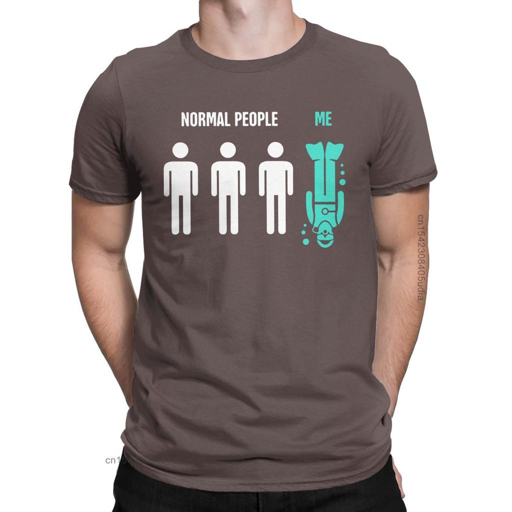 People Me Scuba Diving Dive T-Shirt Men Leisure Pure Cotton Tees Harajuku Oversized T Shirt Birthday Camisa Streetwear