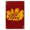 Antique Country Barnyard Rooster Chicken Metal Sign Retro Farm Wall Art For Farmhouse Kitchen Barn Cafe Wall Decoration