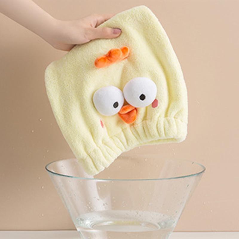 Hair Drying Caps Ultra Absorbent Microfiber Shower Wrap Towels Soft Cute Cartoon Quick Drying Bath