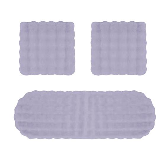 3Pcs Thickened Plush Car Seat Cushion Set Wear Resistant Non-Slip