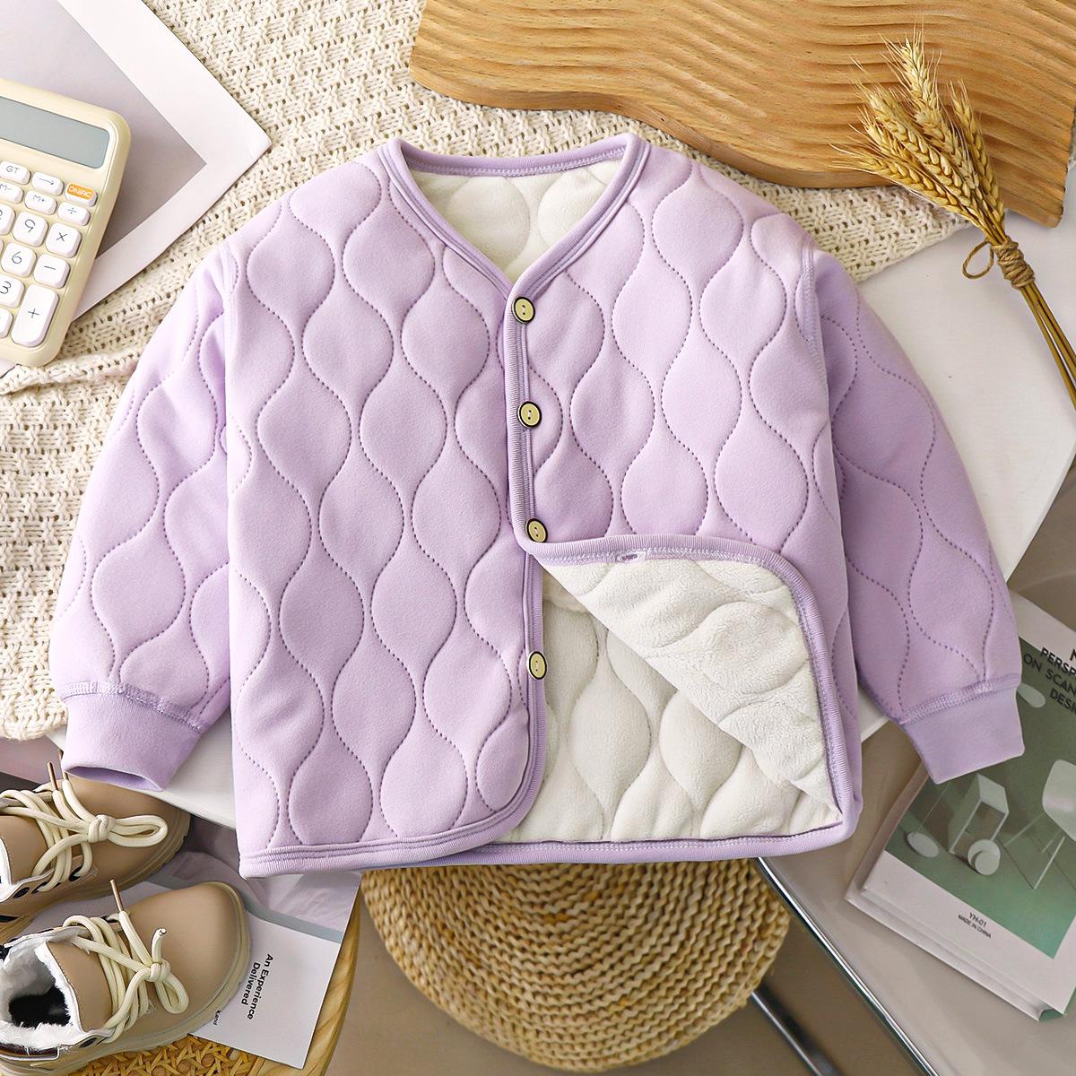 

Детская теплая школьная форма: Детская трехслойная хлопковая куртка и утепленная верхняя одежда для осени/зимы. 90# Fits 80-90cm