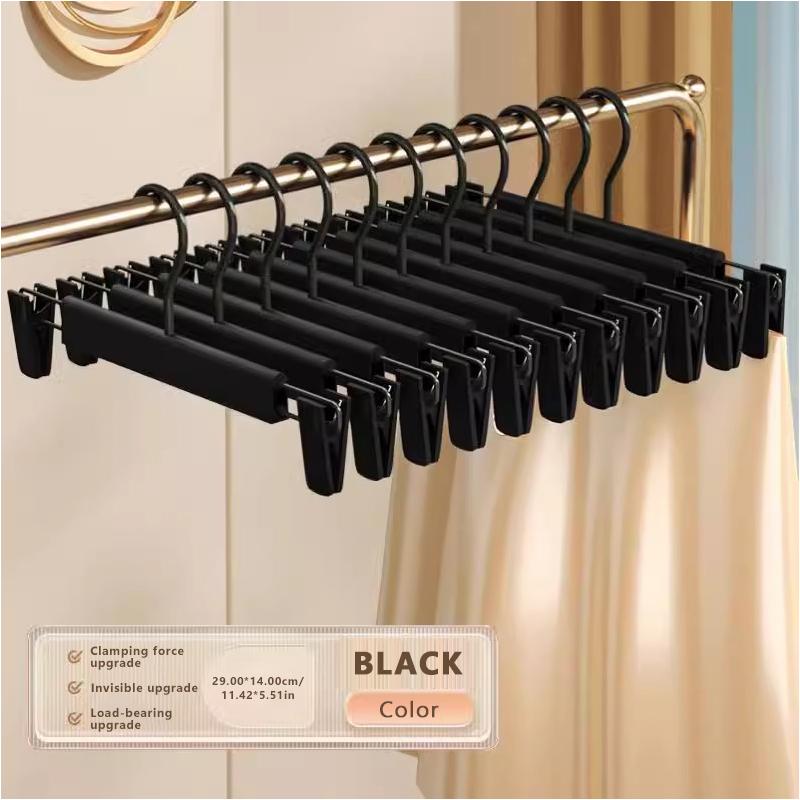 5PCS Pants Hanger Adjustable Clips Space Saving Anti-Slip Metal Rack Women's Skirt Clothes Organizer Socks Lingerie Racks