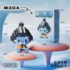 New ONE PIECE Sun God Nika Luffy Micro Action Block Chopper Ace Buggy 3D Anime Model Assembly Mini Bricks Figure Toys For Gift