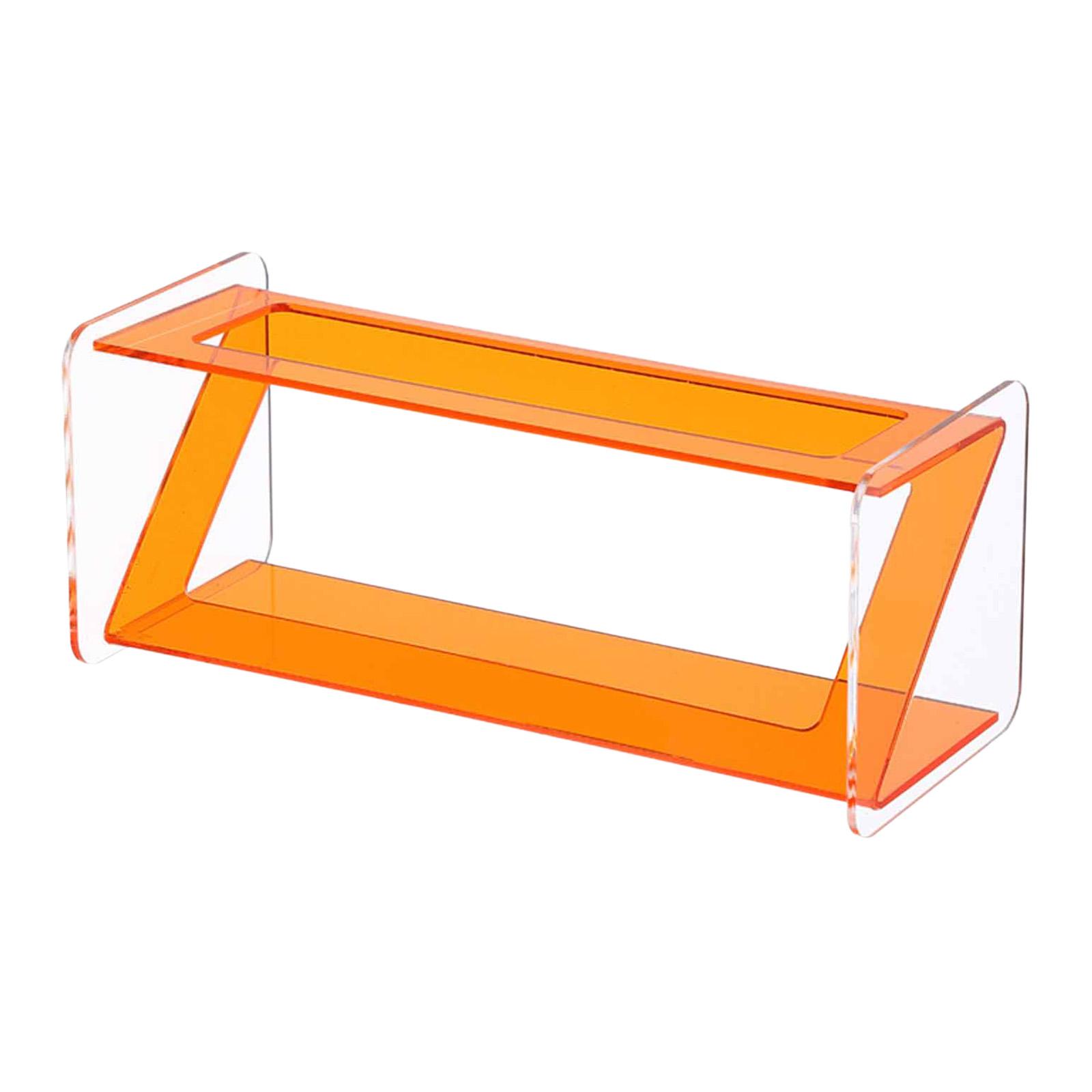 

Remote Control Holder Durable Acrylic Countertop Storage Box Modern Display Rack for Home Bar Living Room Office оранжевый