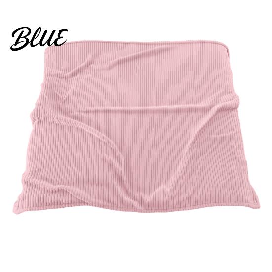 Portable Office Nap Blanket Striped Fleece for Bed Ribbed Throw Couch Thickened Warm Bed Soft Breathable Cozy Blankets Lightweight Plush