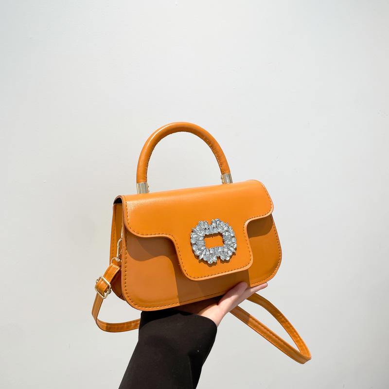 New simple and fashionable solid color temperament versatile commuter bag handbag premium texture shoulder messenger bag women