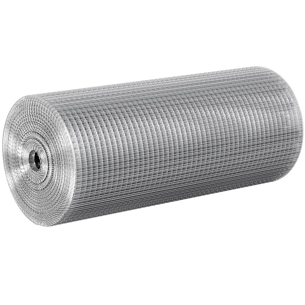 Hardware Cloth, 1/2 Inch 24in X 100 Ft 19 Gauge, Hot Dipped Galvanized Wire Mesh Roll, Chicken Wire Fencing, Wire Mesh for Rabbit Cages, Garden, Small