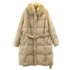 Hybrid Down Coat Beige with Fox Fur Women Used