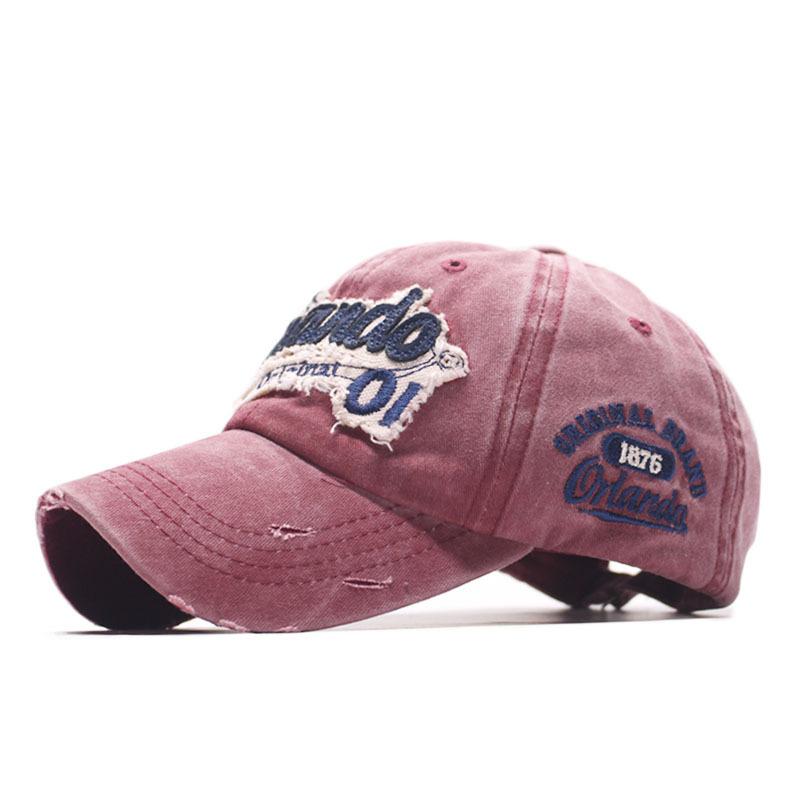 New Soft Top Couple Curved Brim Cap Men's and Women's Old Washed Alphabet Baseball Cap