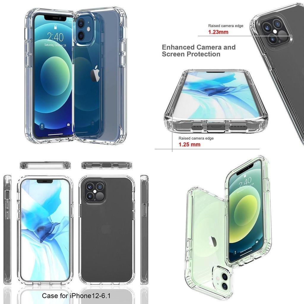 12 For Iphone Pro Max 11 12 Mini Shockproof Clear Crystal Case Phone Cover