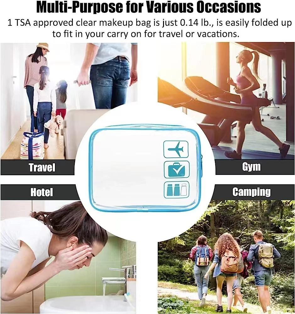 2026 Pvc Cosmetic Bags Waterproof Makeup Case Transparent Bathroom Toiletry Bag Storage Pouch With Zipper For Women Men Travel
