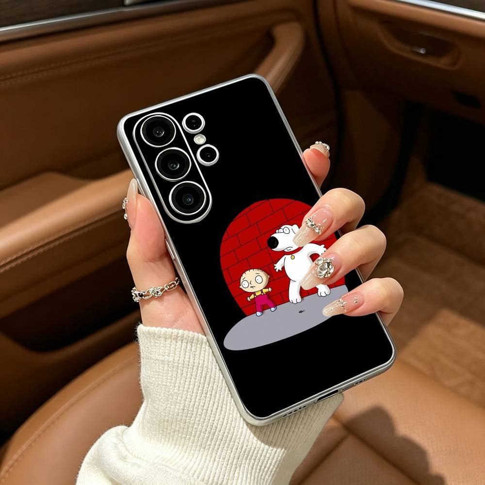 Family Cute G-Guys Phone Case For Samsung S25,S24,S21,S22,S23,S30,Ultra,S20,Plus,Fe,Lite Transparent Cover