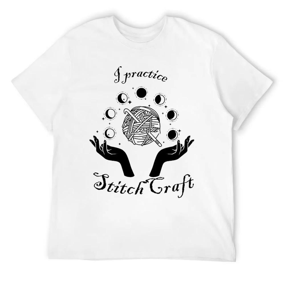 Crewneck I Practice StitchCraft For Sale T-shirt  Campaign Top Tee Novelty Funny Joke Leisure USA Size