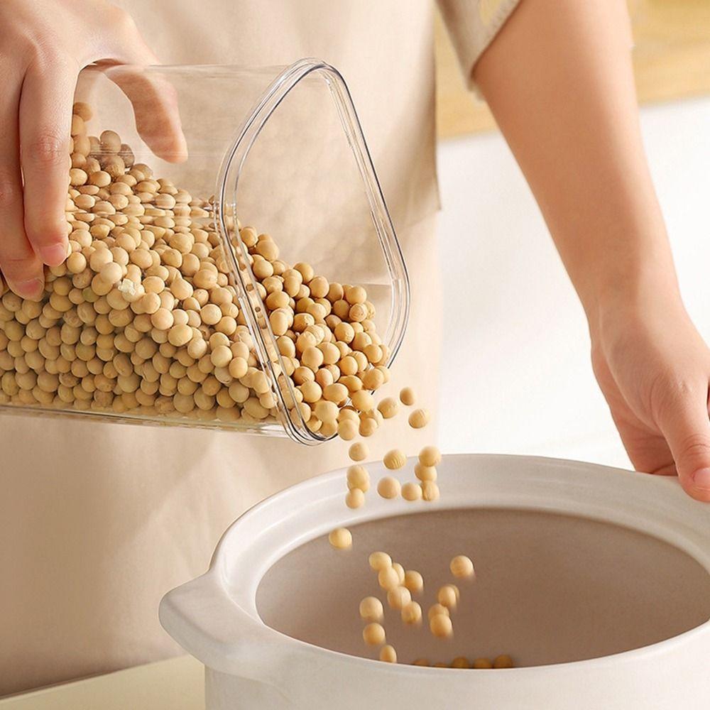 Sealed Grain Storage Box Transparent Cereal Dried Goods Jar Food Storage Box  Kitchen