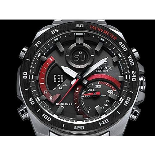 EDIFICE CASIO Casio Bluetooth Smartphone Linked Tough Solar ECB-900DB-1A Chronograph Calendar Analog Digital Black Red Business Watch Sports Watch Sta