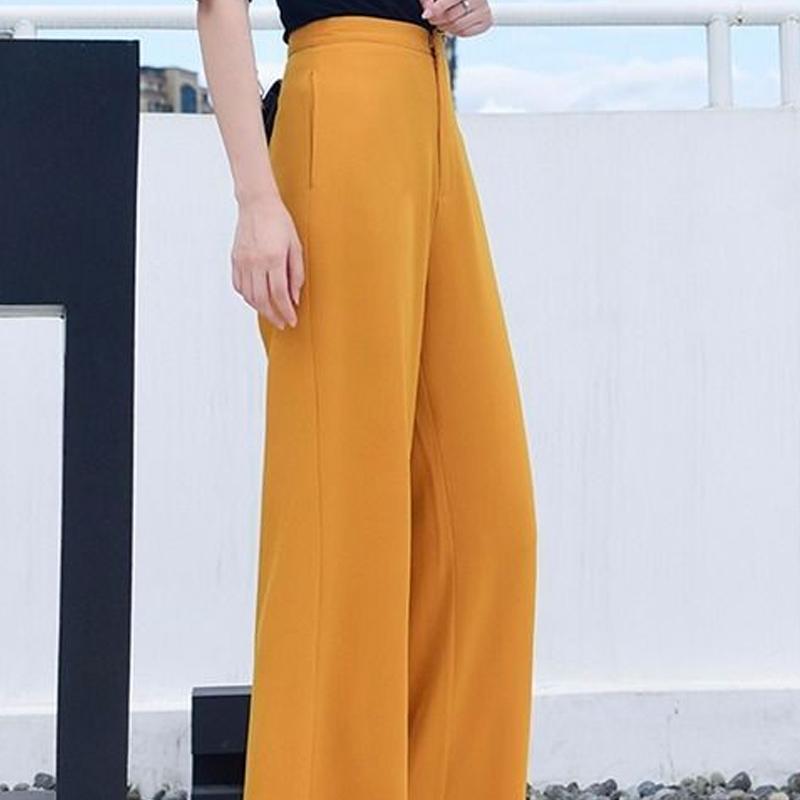 Women's Clothing New Comfortable Loose Simplicity Solid Color Pockets Zipper Elegant Fashion Casual Spring Summer Wide Leg Pants