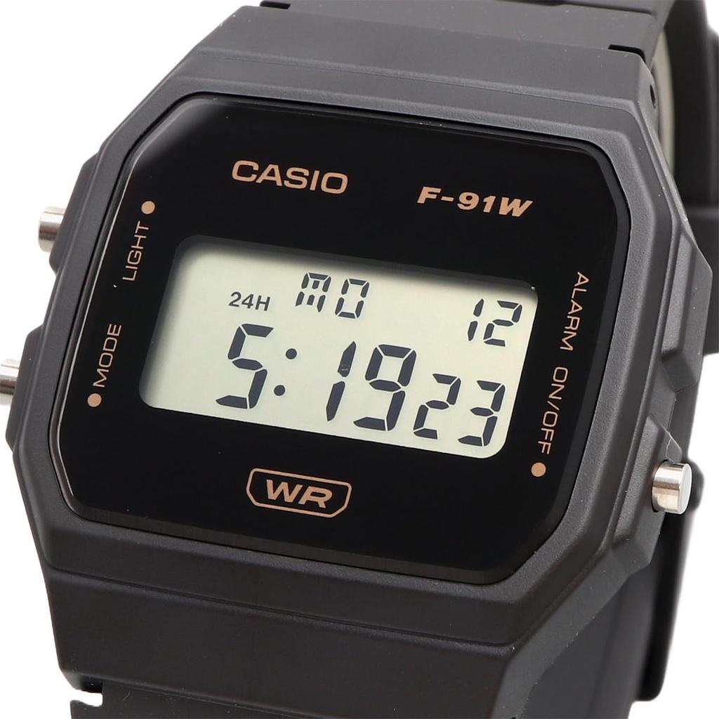 CASIO F-91WB-8A digital unisex watch, cheap Casio, dark gray, biomass plastic band, no gift box, simple packaging