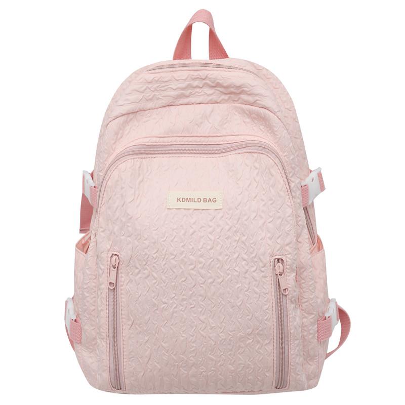 Ladies Casual Pink Women Kawaii New Nylon Laptop Backpack Stylish Girls Travel Backpack Stylish Cute Girls College Backpack