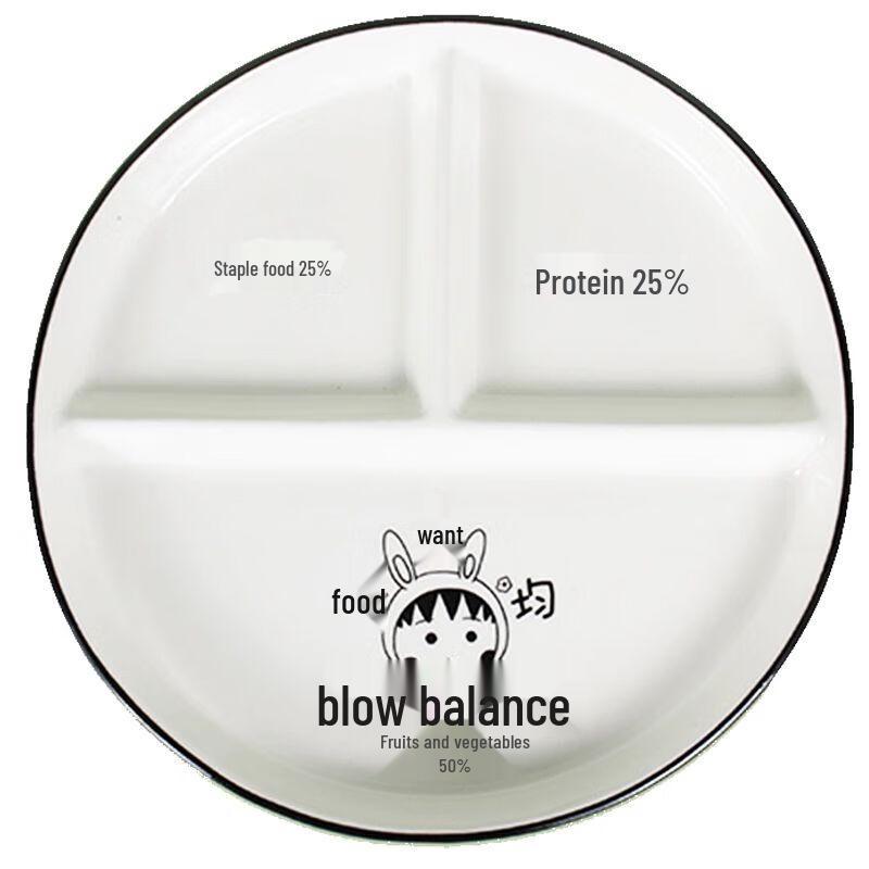 

Divided Ceramic Diet Meal Plate