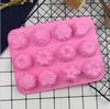 12 Lotus Flower Jelly Pudding Cake & Chocolate Molds