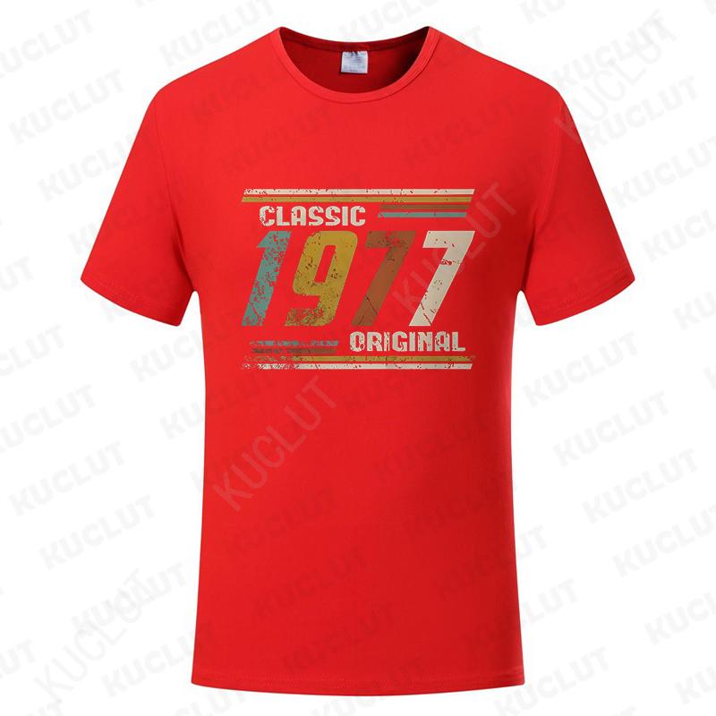 Novelty Awesome Vintage Classic 1977 Print Men T Shirts Streetwear Short Sleeve Birthday Gifts Summer Style T-shirt Men Clothes