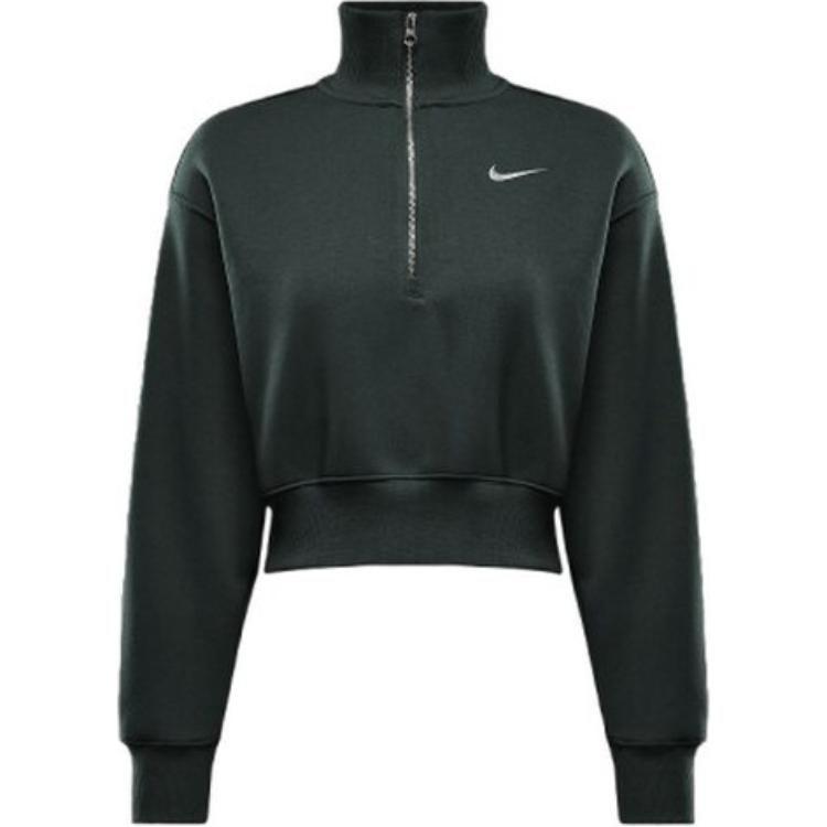 Nike Sweatshirts Women's Green Turtleneck Moderate DQ5768-338