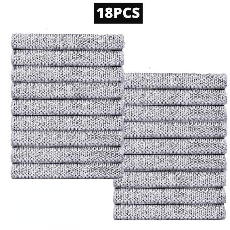 20/1pcs Magic Cleaning Cloth Thickened Double -sided Metal Steel Wire Rags Kitchen Dish Pot Washdishing Cloths Towel Clean Tools