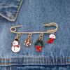 Fashion Christmas Brooch Pin For Women Men Santa Claus Snowflake Christmas Tree Bell Enamel Brooch New Year Xmas Decoration Gift