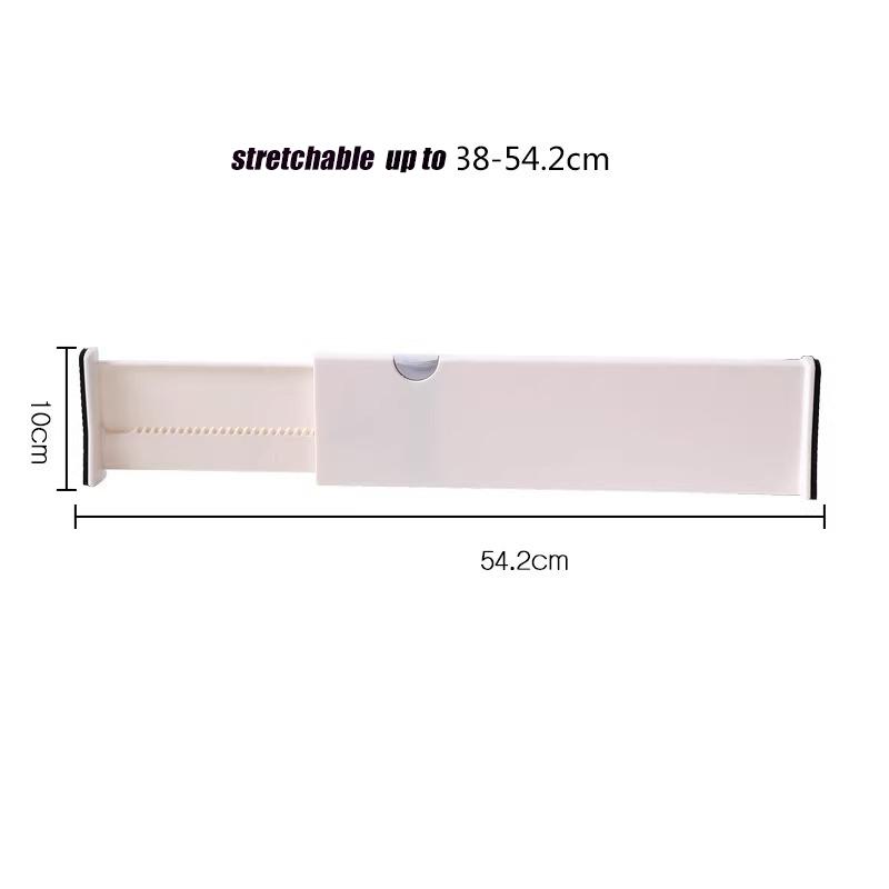 Verstellbarer Aufbewahrungsschubladen-Teiler Einziehbarer Kunststoff-Schubladeneinteiler Halter Haushaltsaufbewahrung Trennwand Küchenorganisator