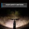 Bike Flashlight Tail Light Set Zoomable Flashlight Battery Powered Cycling Light Set