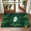 Crystal Velvet Square Rug Custom NameIreland Rugby Pattern Non Slip Home Floor Decor Rug