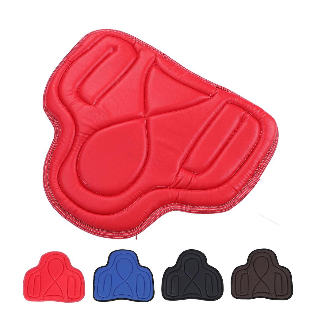 Saddle Pad PU Leather Close Fit Shock Absorbing Thickened Breathable Western Saddle Pad for Equestri
