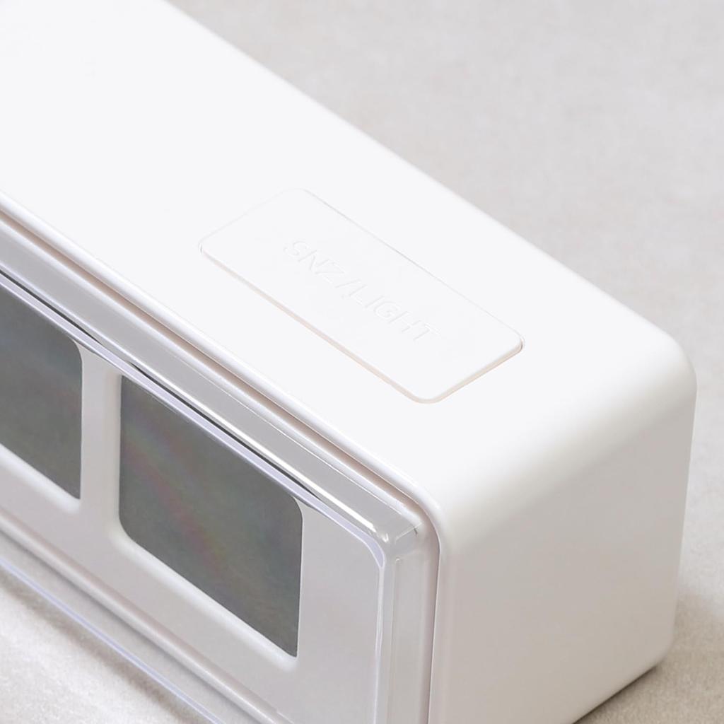 Fuji Boeki Table Clock, Radio-Controlled Digital Alarm Clock, Flip-Style, Snooze Alarm, Backlight, Retro Pop White 60694