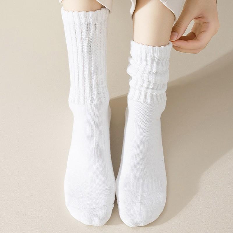 Xiaomi 6 Pairs Knee High Socks Solid Color Stackable Loose Cuff Over The Knee Socks Breathable Casual Fashion Versatile