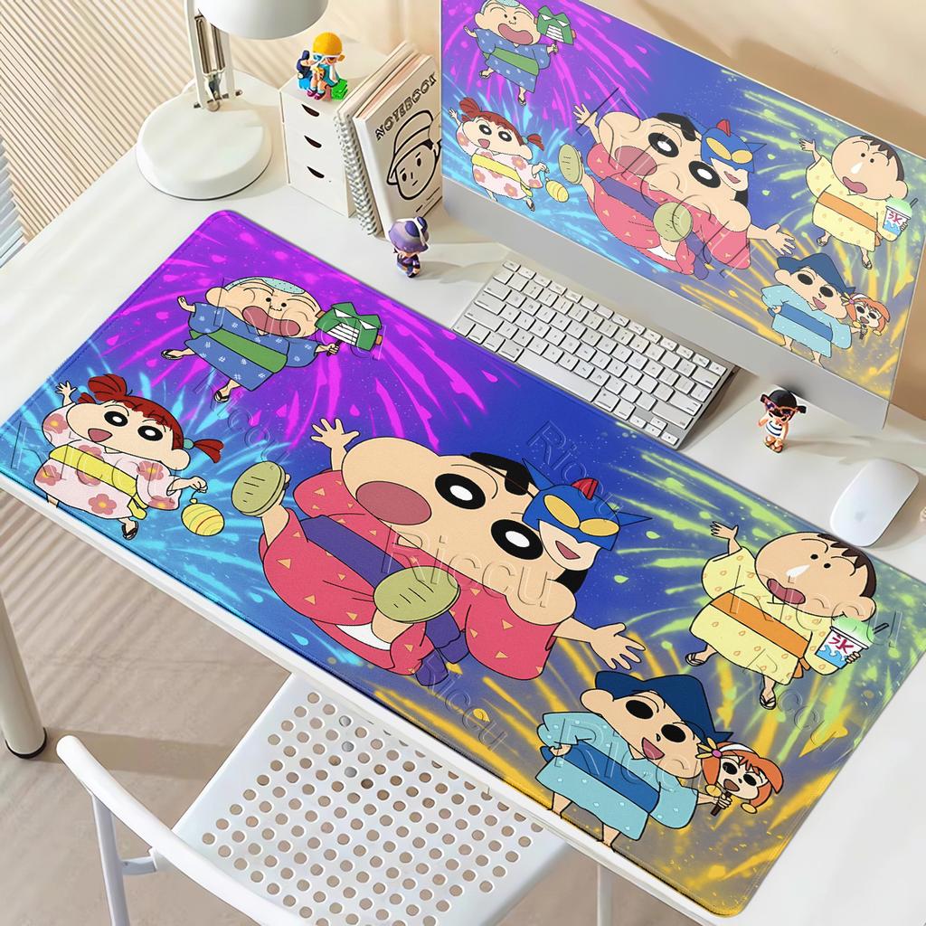 XXL Anime Lovely C-Crayon Shin-chan Pattern Mouse Pads Kawaii Cartoon Rubber Rug Gaming Table Laptop Computer Keyboard Desk Mats