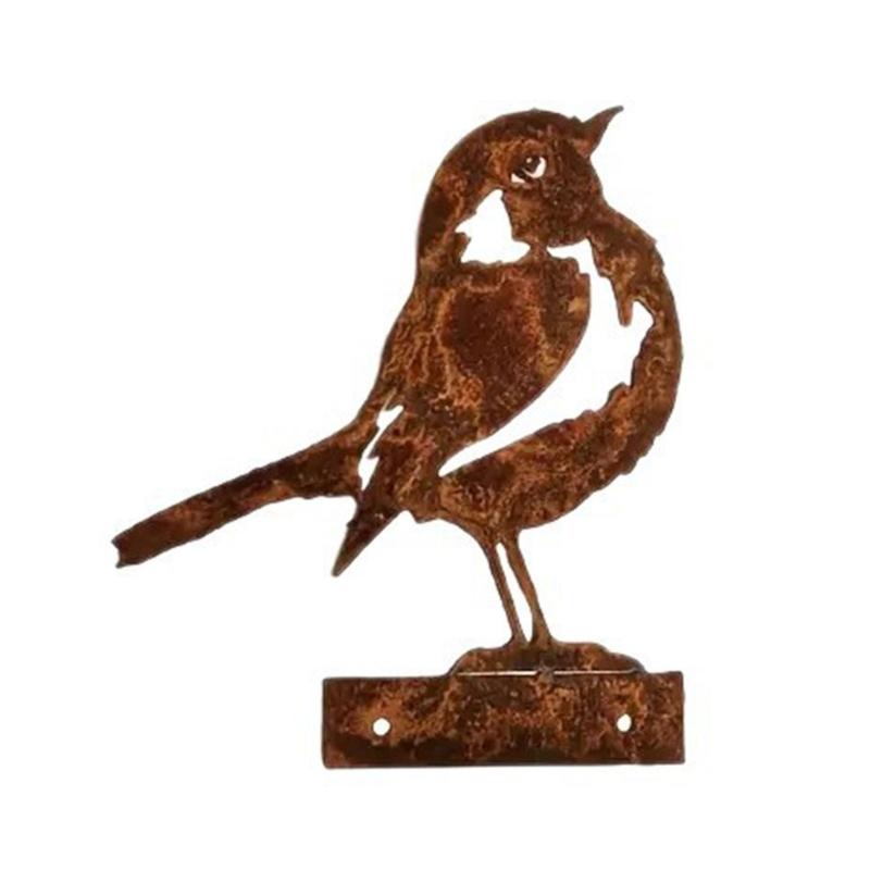 Antique Bronze Bird Shape Lawn Ornaments Durability Iron Garden Statues Easyly Install Natural Garden Ornaments