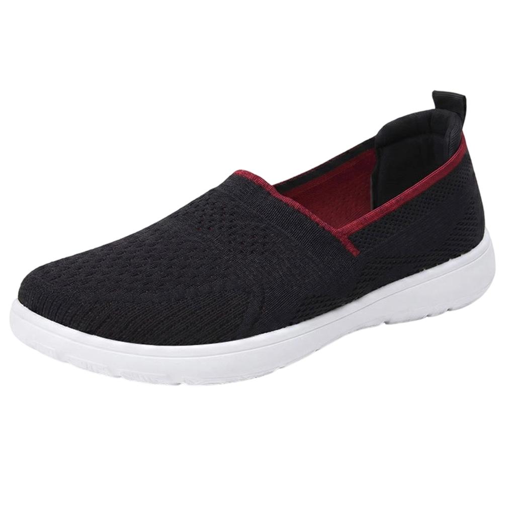 Women’s Wide Toe Slip On Mesh Flat Shoes Lightweight Shallow Mouth Casual Comfort Walking Footwear for Daily Use