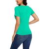 Women's Fashion New Summer Wrap Top Neckband V-neck Short Sleeve Sexy Cross-pleated T-shirt