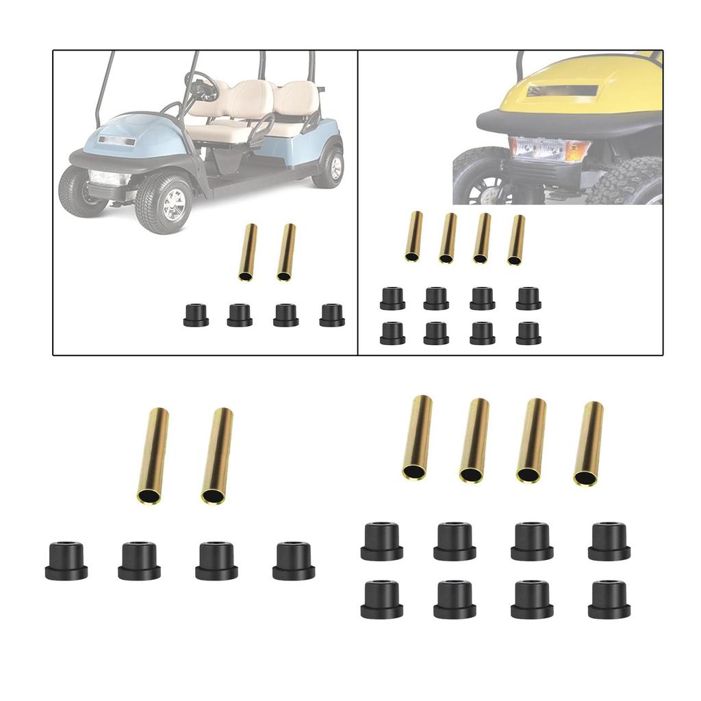 Golf Cart Front Rear Leaf Spring Bushing Premium Rubber Iron Sleeve Kit for Club Car Accessories