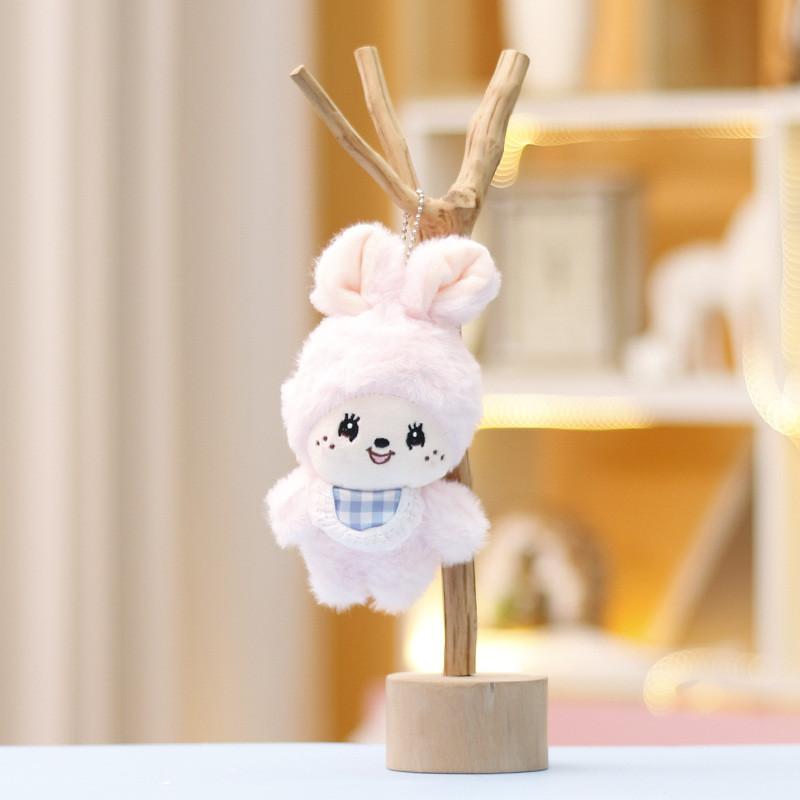 

Lovely Figure Plush Cartoon Character Kid Ideal Keychain Accessory светло-розовый
