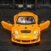 1/32 slitinový tlakový odlitek Porsche 911 GT3 RSR Model sportovního auta se zvukem a světlem, funkční hračky pro kluka k narozeninám