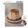 Creative Pearl Art on Stretched Frame Caramel Pudding Cake Pattern DIY Sparkling Bead Canvas Relaxing Handmade Craft Gift for Kids