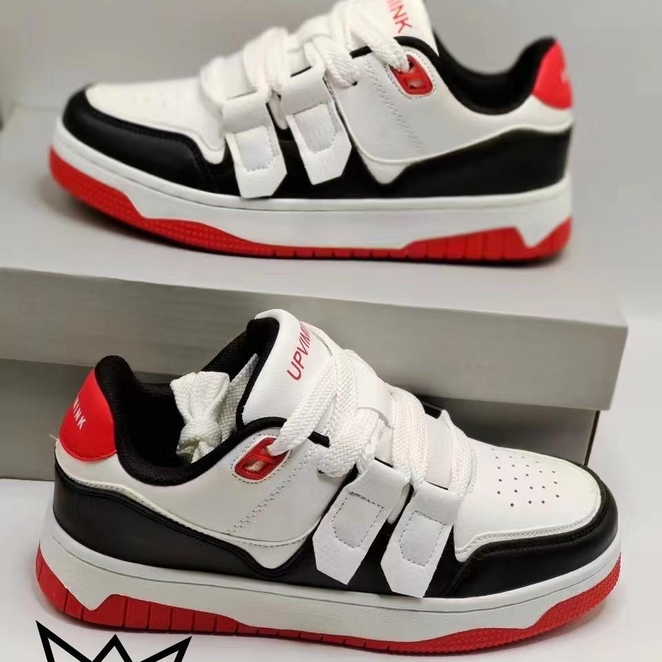 

2025 Студенческая уличная обувь для стрельбы с низким верхом на толстой подошве для женщин, спортивная обувь в стиле порта Хан Харадзюку, белые туфли для мужчин 36