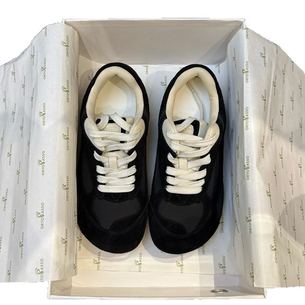 Europe, America 2025 New Leather Round Head Lace-up Color Matching Women's Sandals Women's Single Shoes Women's Retro Sports and Leisure Shoes