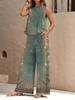 1116 New European and American Fashion Ethnic Geometric Tank Pants Set WN11+MRO6