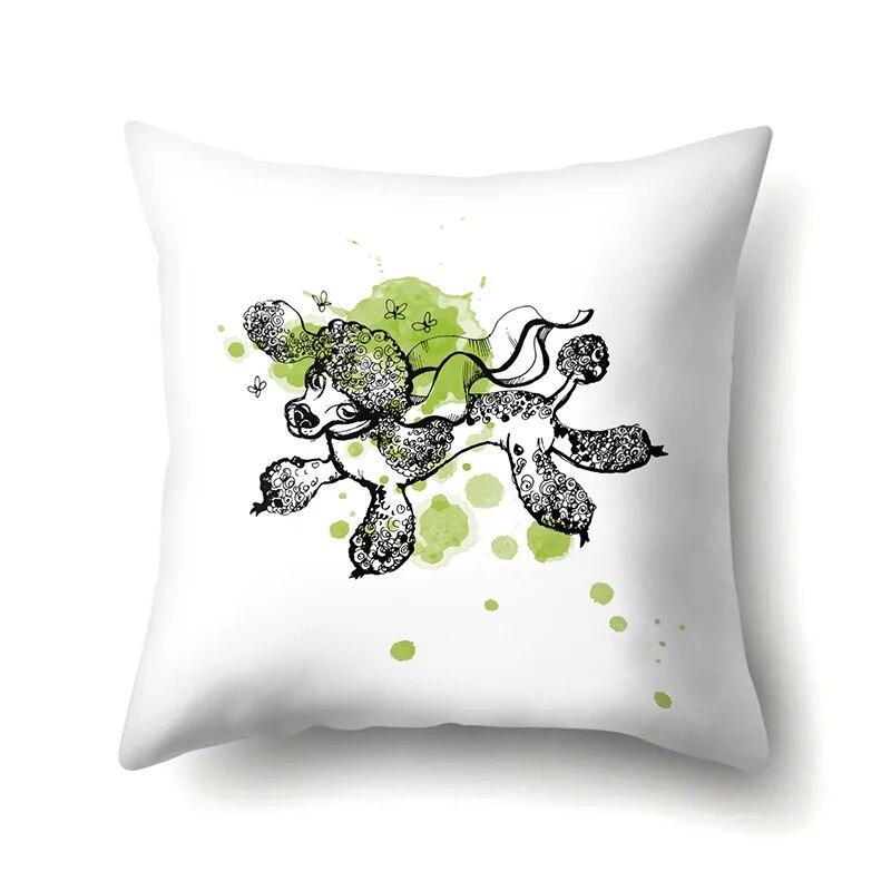 Dog Cross-border Fashion Fresh Animal Knitted Pattern Printed Pillow Cover Sofa