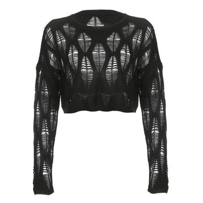 Women's Fashion  Said Distressed Cropped Sweater